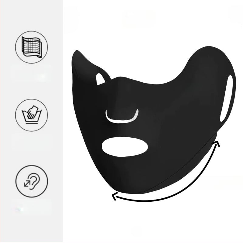 Ice Silk saules aizsardzības maska ar ausu siksnām, universāla, vienkrāsains raksts