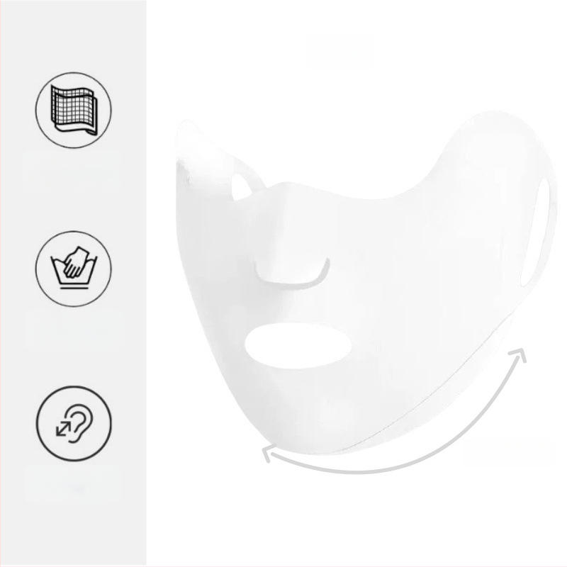 Ice Silk saules aizsardzības maska ar ausu siksnām, universāla, vienkrāsains raksts