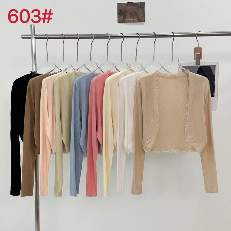 Tencel plāns kardigans ar garām piedurknēm, īss siluets, bez pogām