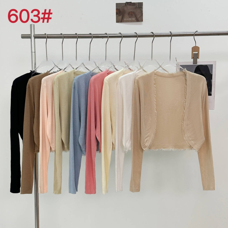 Tencel plāns kardigans ar garām piedurknēm, īss siluets, bez pogām