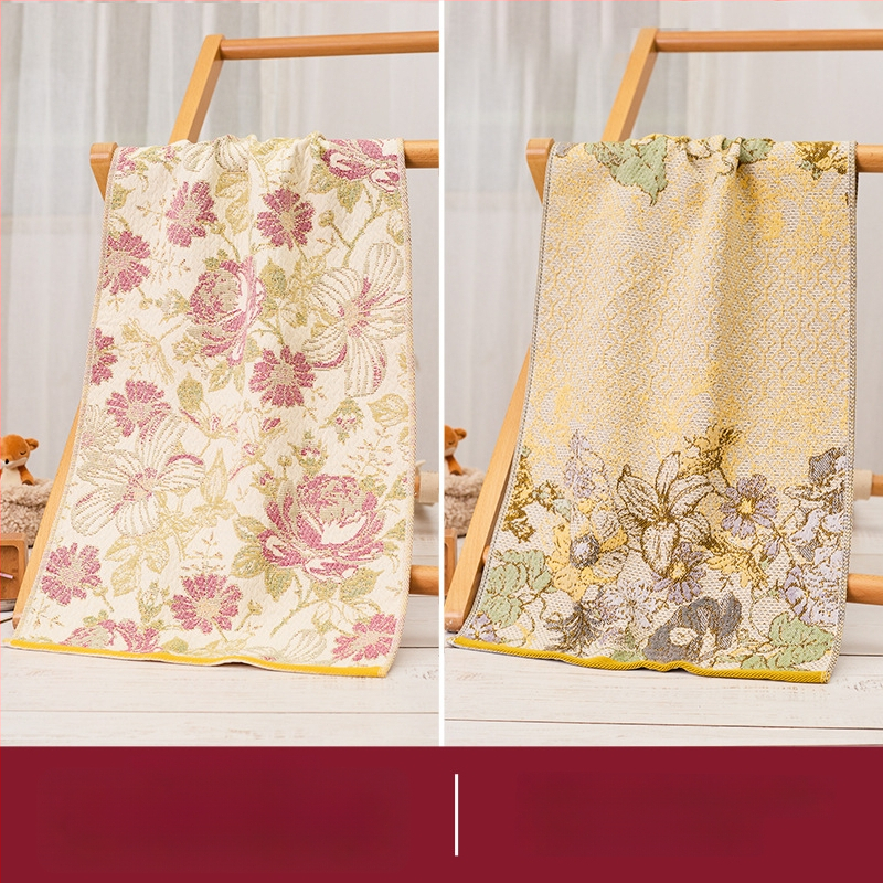 Prosop de față din bumbac 100% țesut gază, Arsof/elis, absorbant, fără scame, 80–100 g, 32 fire, jacquard