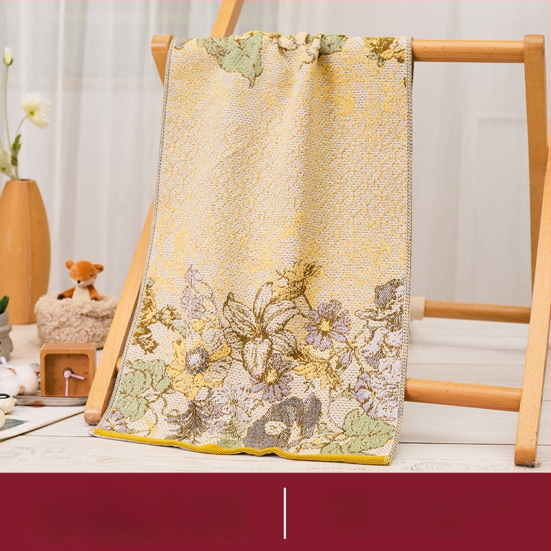 Prosop de față din bumbac 100% țesut gază, Arsof/elis, absorbant, fără scame, 80–100 g, 32 fire, jacquard