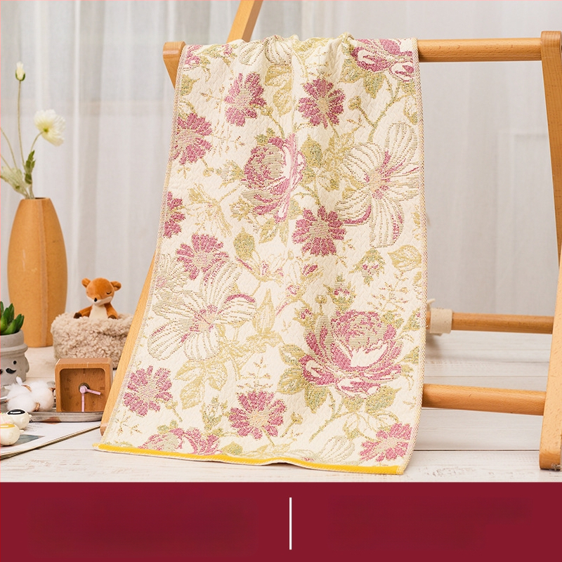 Prosop de față din bumbac 100% țesut gază, Arsof/elis, absorbant, fără scame, 80–100 g, 32 fire, jacquard