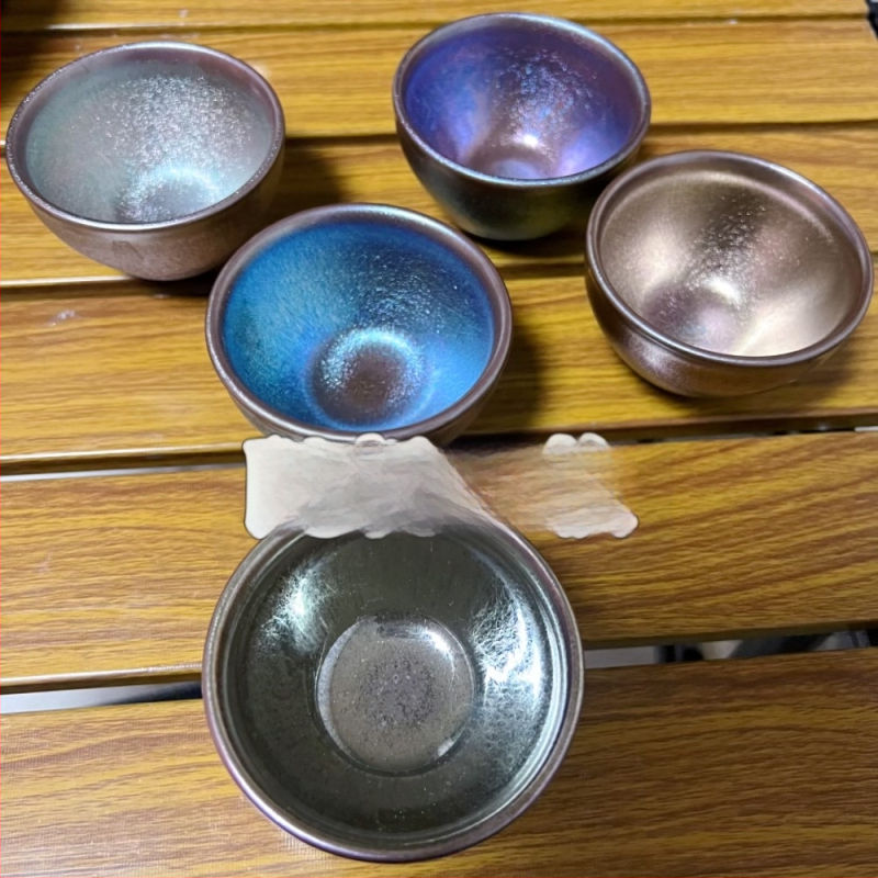 Jianzhan tējas krūzes komplekts pāriem ar apakšglazūras krāsu, dāvanu kastīte, pielāgošana pieejama, mūsdienīgs minimālisma stils