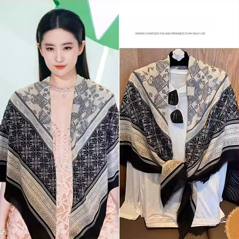 Cardigan-șal pentru femei, fibră de poliester, țesătură simplă, model în nuanțe coordonate, protecție împotriva razelor UV, siluetă prelungită