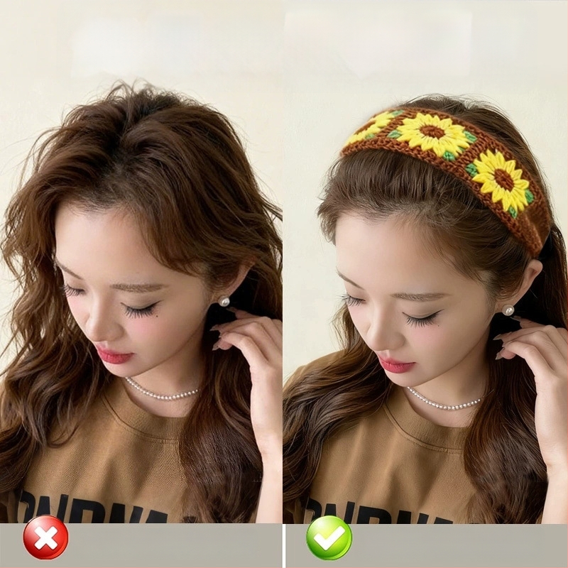 Κορδέλα μαλλιών για πλύσιμο προσώπου, γυναικείο γλυκό στυλ, υφαντό ύφασμα, προσαρμοστική