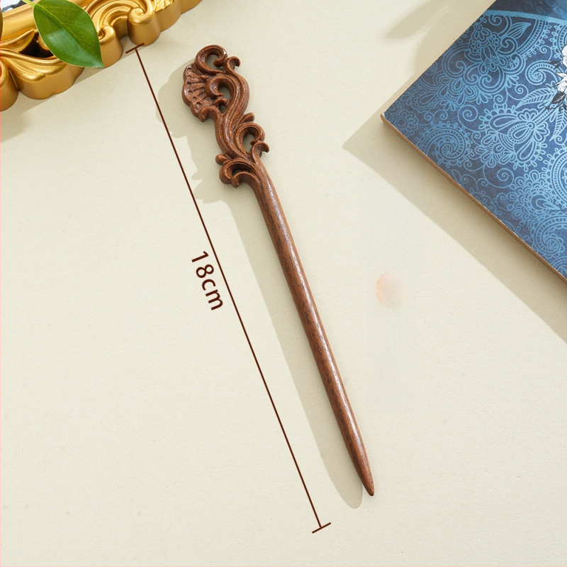 Puidust juukseklips, iidne Hiina stiil, peakatte aksessuaar, päritolu Jinhua Dongyang, sügis 2024