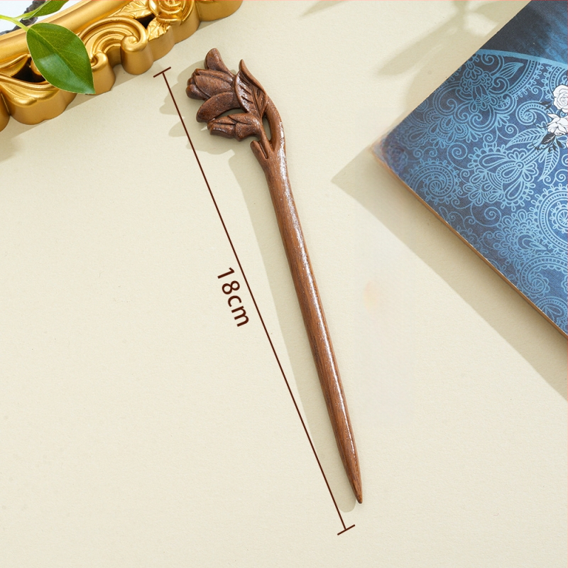 Puidust juukseklips, iidne Hiina stiil, peakatte aksessuaar, päritolu Jinhua Dongyang, sügis 2024