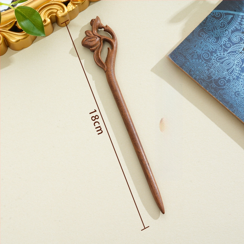 Puidust juukseklips, iidne Hiina stiil, peakatte aksessuaar, päritolu Jinhua Dongyang, sügis 2024