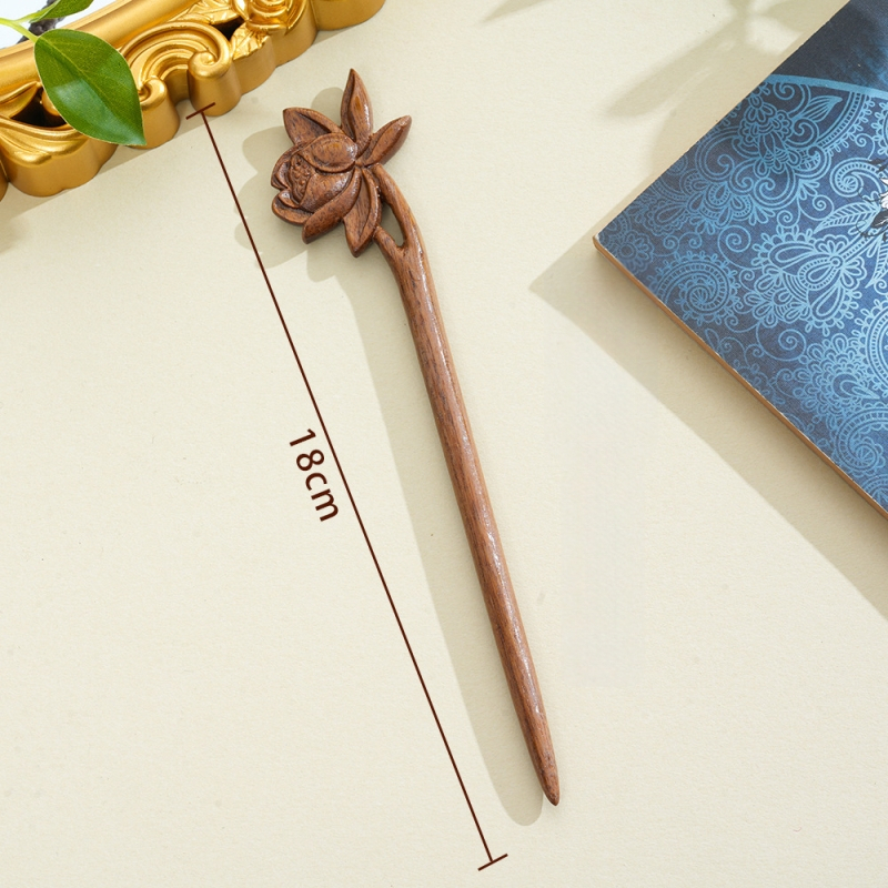 Puidust juukseklips, iidne Hiina stiil, peakatte aksessuaar, päritolu Jinhua Dongyang, sügis 2024