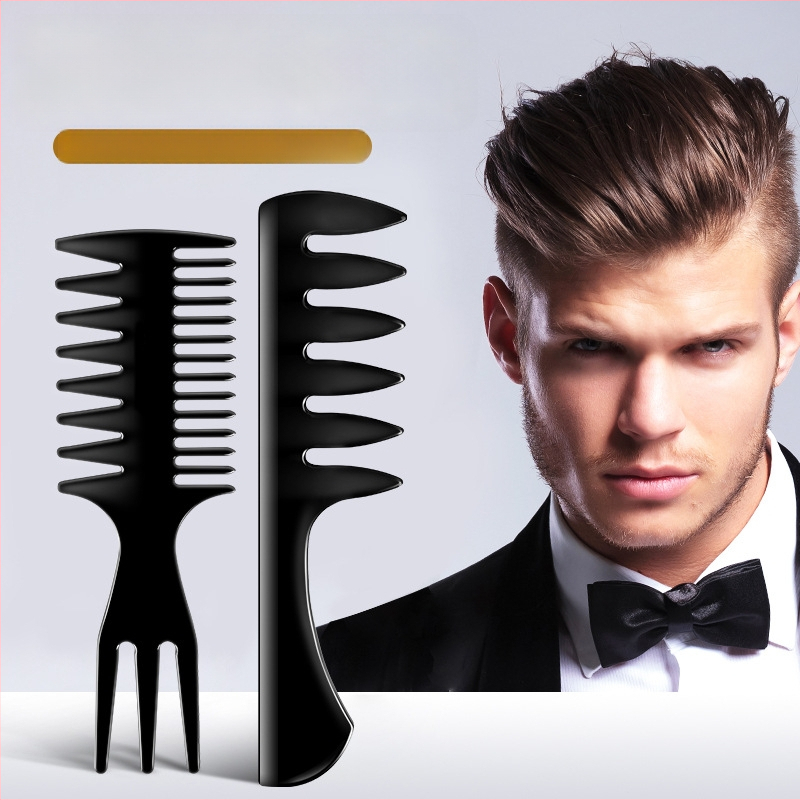 Фризьорски гребен с текстурирани ребрени зъби, пластмасов, марка French map, за ежедневна употреба