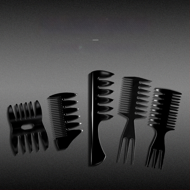 Фризьорски гребен с текстурирани ребрени зъби, пластмасов, марка French map, за ежедневна употреба