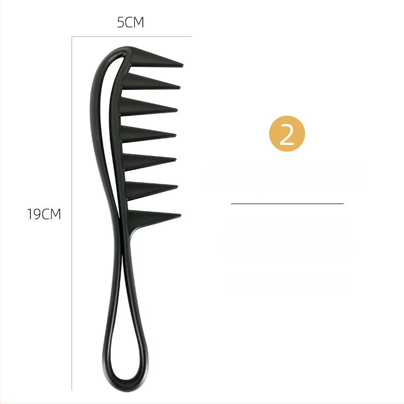 Фризьорски гребен с текстурирани ребрени зъби, пластмасов, марка French map, за ежедневна употреба