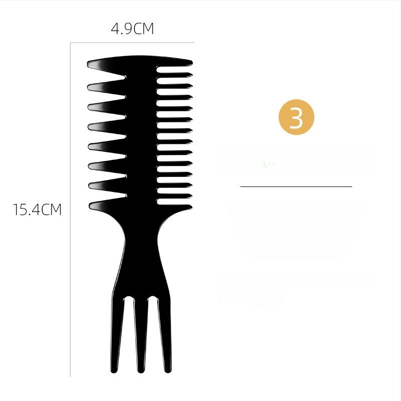 Фризьорски гребен с текстурирани ребрени зъби, пластмасов, марка French map, за ежедневна употреба