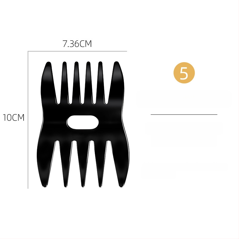 Фризьорски гребен с текстурирани ребрени зъби, пластмасов, марка French map, за ежедневна употреба