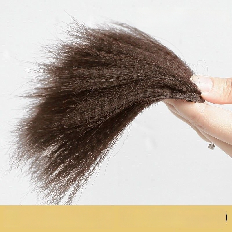 Parukos gabalas, tiesūs plaukai, mišrios šilko plaukai, rankų audimas, kilmė Kinija