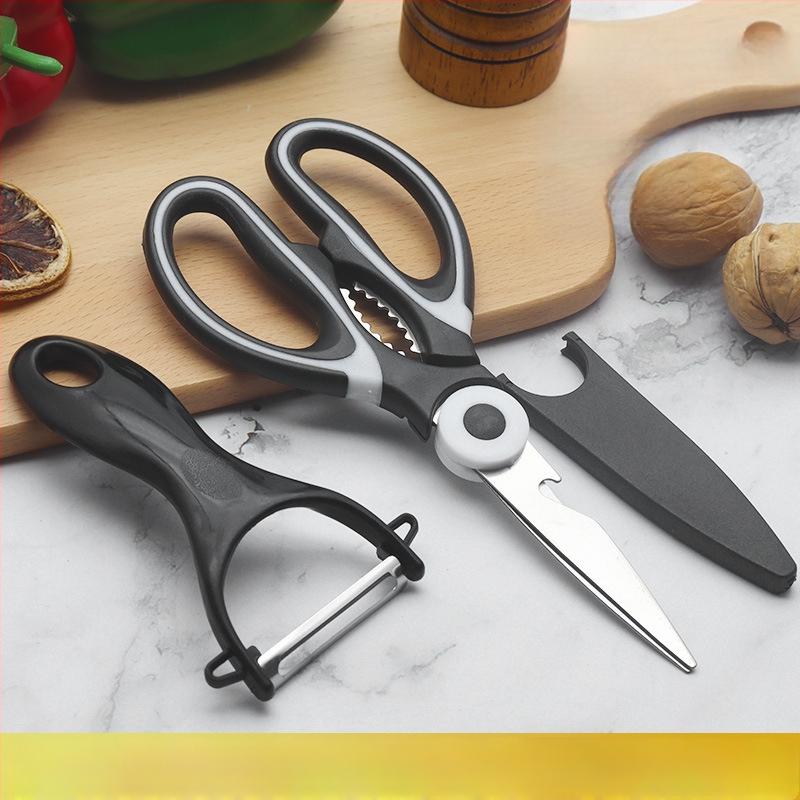 Σετ τριών ψαλιδιών κουζίνας — Ανοξείδωτο ατσάλι, Πολυλειτουργικά, φορητά για φοιτητικό δωμάτιο και εξωτερική χρήση