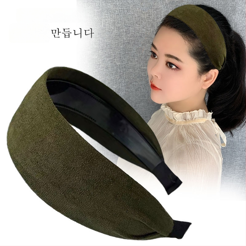 Sieviešu auduma matu lente ar platām malām, roku darbs, retro stils