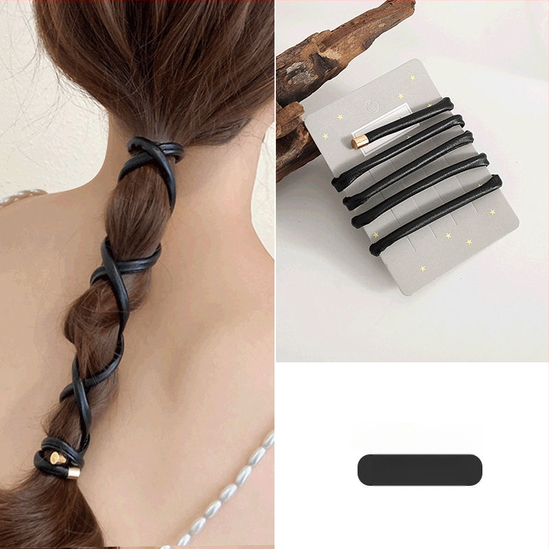 Nahkane juukseband naistele kõrgeponni jaoks, Jaapani-Korea stiil, bränd Unique, 2025 kevad, peakatete aksessuaar