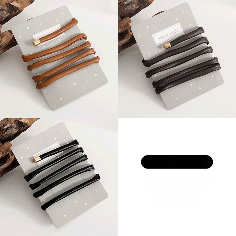 Nahkane juukseband naistele kõrgeponni jaoks, Jaapani-Korea stiil, bränd Unique, 2025 kevad, peakatete aksessuaar