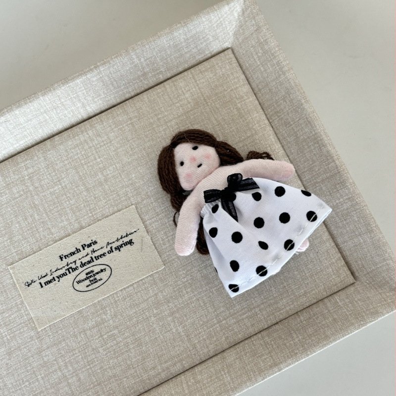 Clamă de păr în stil coreean - sirenă drăguță, împletită, material textil, lucrată manual