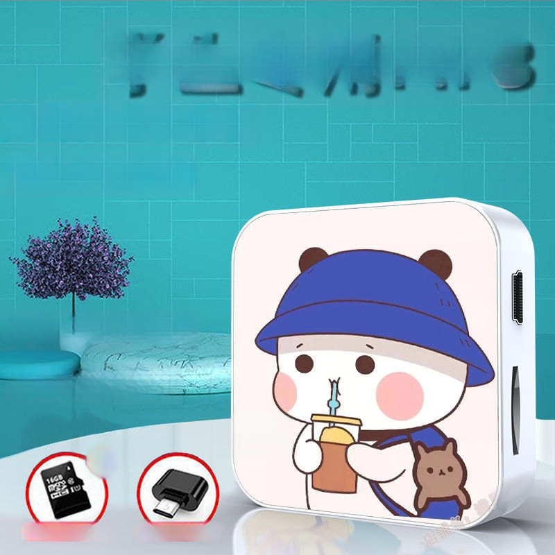 Bluetooth MP3-mängija õpilastele — 128MB salvestusruum; auto toide; kaasas kõrvaklapid, OTG ja mälukaart