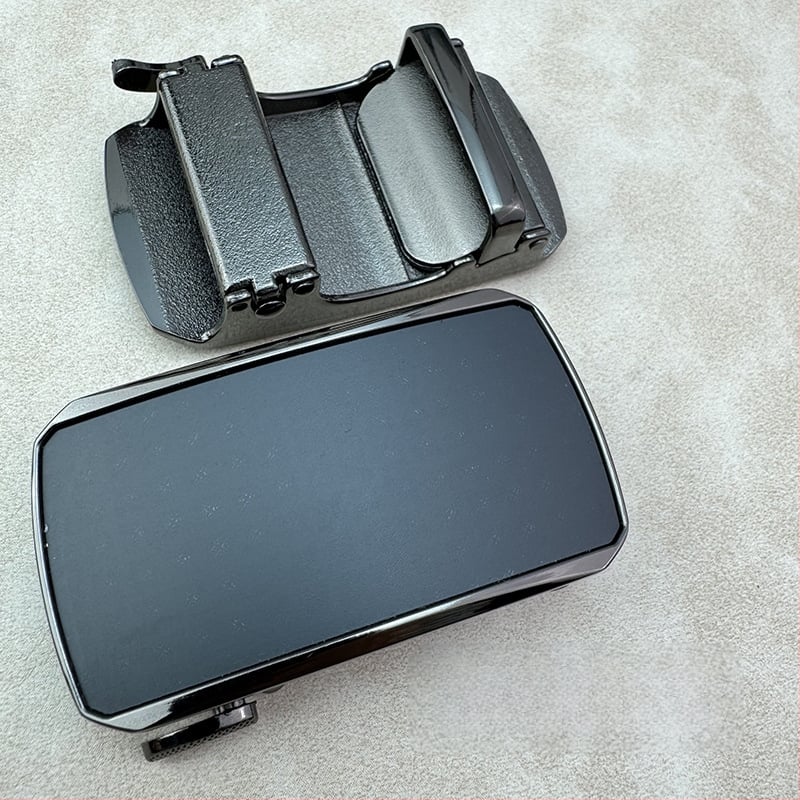 Cataramă automată pentru curea din aliaj de zinc, formă pătrată, pentru bărbați, model cu litere, stil business, lansare primăvara 2025