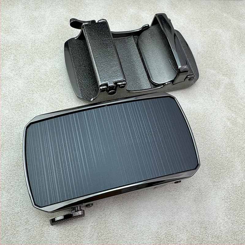 Cataramă automată pentru curea din aliaj de zinc, formă pătrată, pentru bărbați, model cu litere, stil business, lansare primăvara 2025