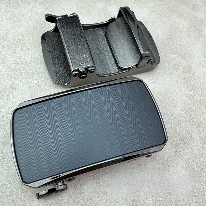 Cataramă automată pentru curea din aliaj de zinc, formă pătrată, pentru bărbați, model cu litere, stil business, lansare primăvara 2025