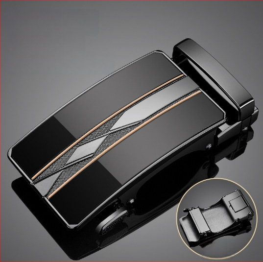 Férfi öv ötvözetből készült automata csattal, négyzet alakú csattal, üzleti stílus, testreszabható