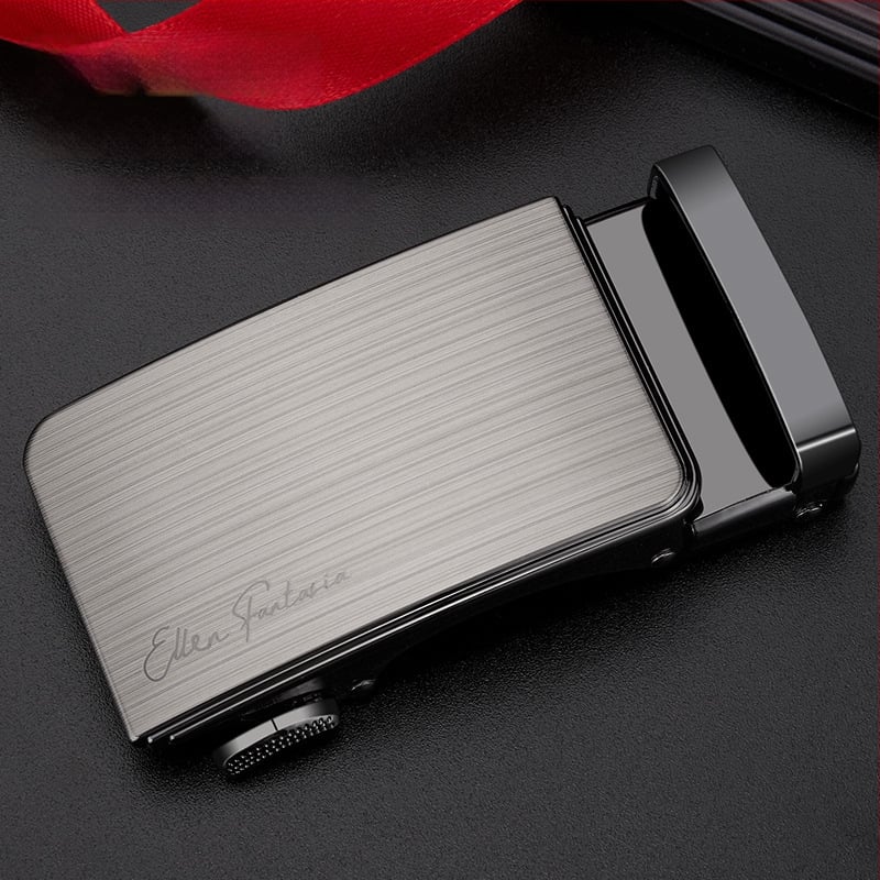 Férfi öv ötvözetből készült automata csattal, négyzet alakú csattal, üzleti stílus, testreszabható