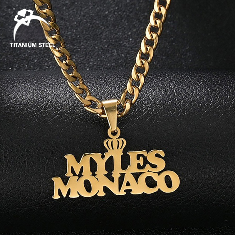 Nerūsējošā tērauda vārda kaklasa, 18K zelta pārklājums, pielāgojams angļu burta kulons, noņemams, O formas ķēde, 20 g