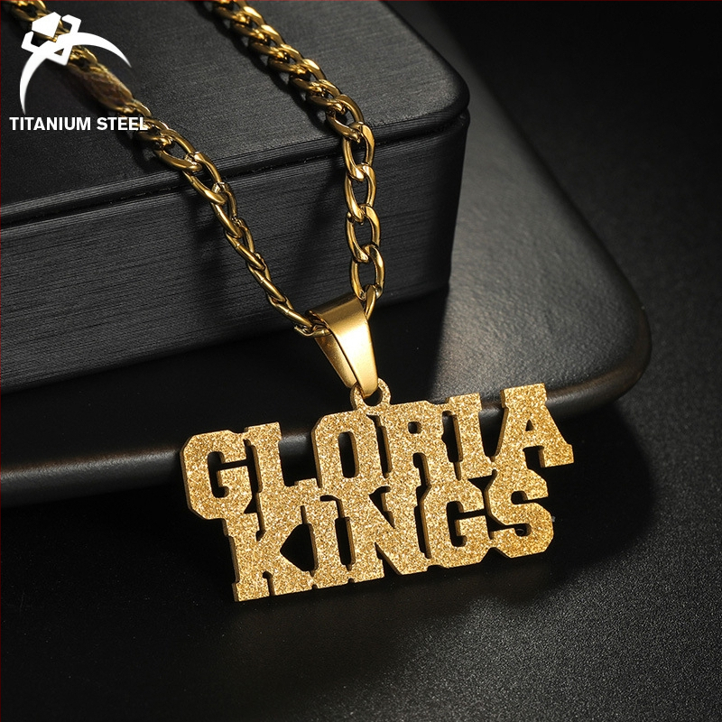 Nerūsējošā tērauda vārda kaklasa, 18K zelta pārklājums, pielāgojams angļu burta kulons, noņemams, O formas ķēde, 20 g