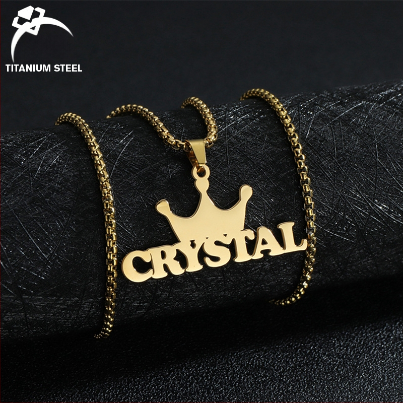 Nerūsējošā tērauda vārda kaklasa, 18K zelta pārklājums, pielāgojams angļu burta kulons, noņemams, O formas ķēde, 20 g