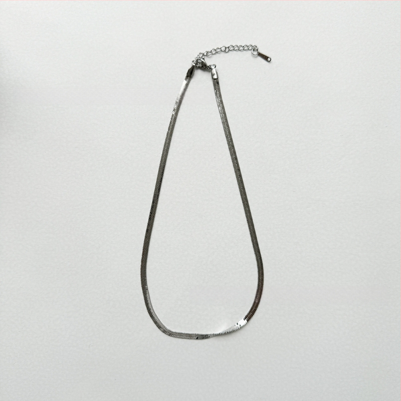 Titāna tērauda kaklarota, asmens ķēde, ar 18K zelta pārklājumu