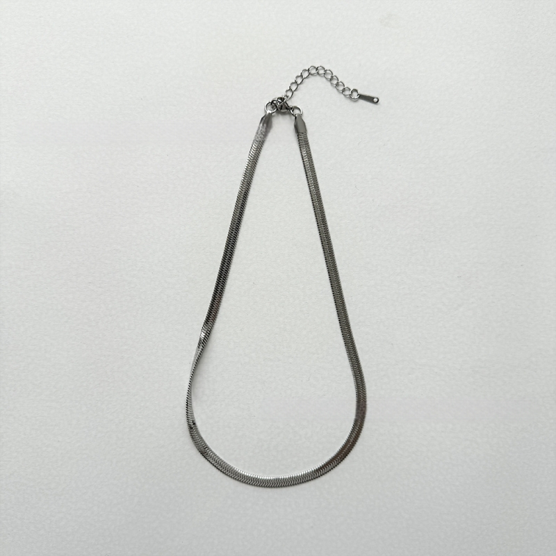 Titāna tērauda kaklarota, asmens ķēde, ar 18K zelta pārklājumu