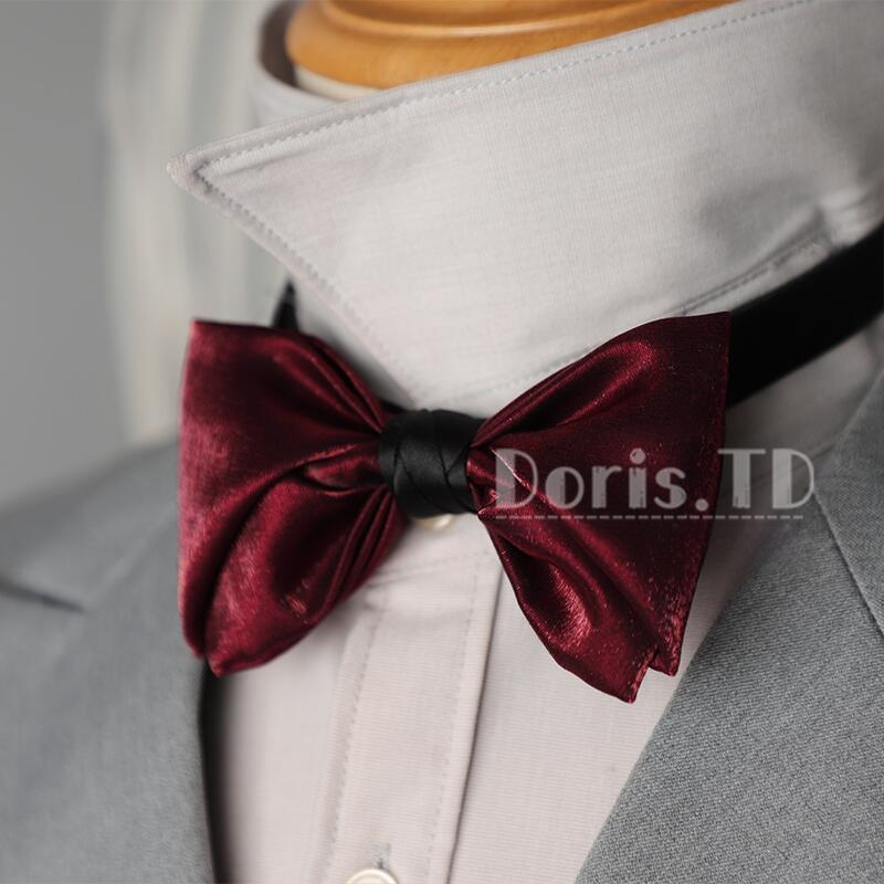 Poliészterből készült csokornyakkendő, jacquard, lapos fejű, poliészter-selyem bélés, esküvőre