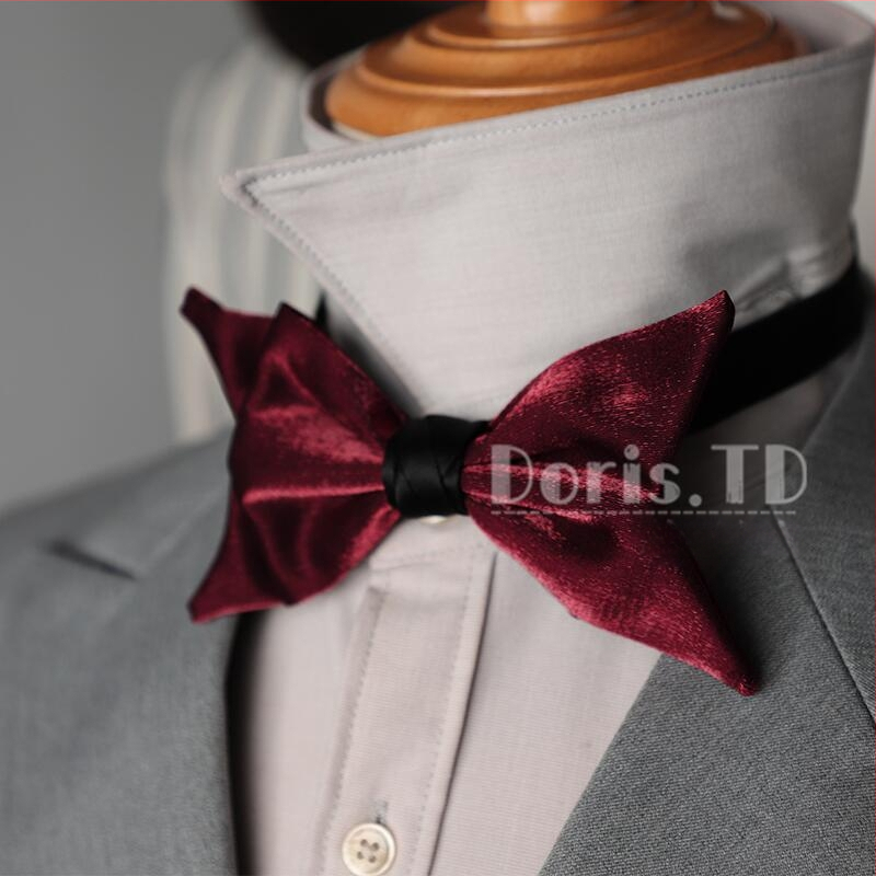 Poliészterből készült csokornyakkendő, jacquard, lapos fejű, poliészter-selyem bélés, esküvőre