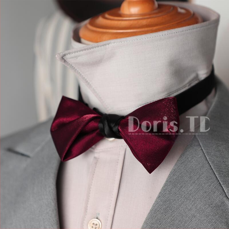 Poliészterből készült csokornyakkendő, jacquard, lapos fejű, poliészter-selyem bélés, esküvőre