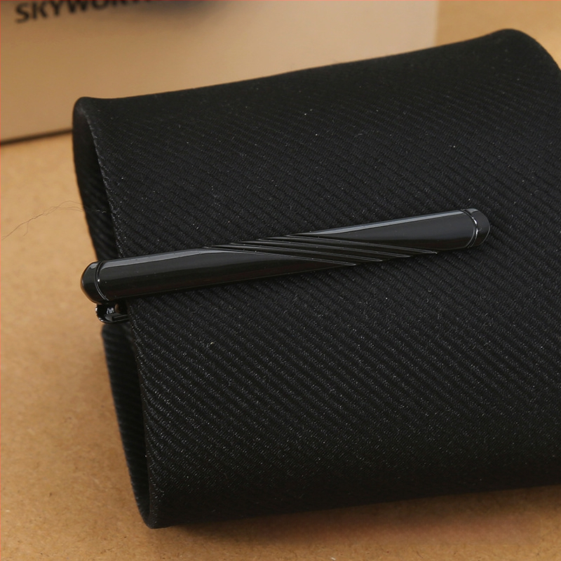 Réz nyakkendő kapocs, sík fejű, hullám mintázat, monoszínű minta, elektroplak bevonat, tisztaság K9