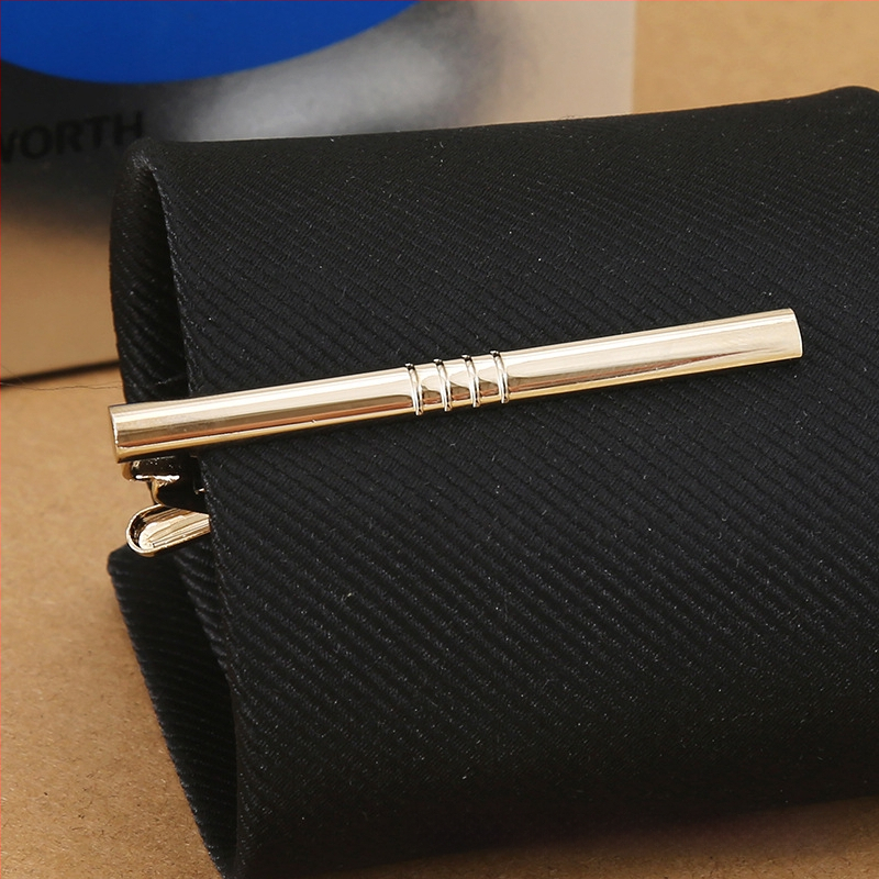 Réz nyakkendő kapocs, sík fejű, hullám mintázat, monoszínű minta, elektroplak bevonat, tisztaság K9