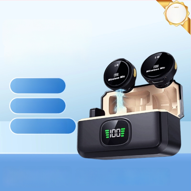 Bezvadu lavalier mikrofons tiešraidei un ierakstiem – 6 kanālu, Bluetooth 5.3, 20 Hz–20 kHz, iebūvēta baterija, vairāk nekā 12 stundu darbības laiks