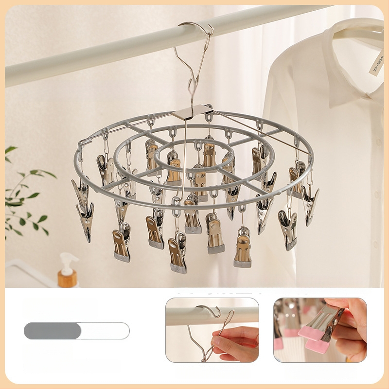 Kai Tang 24-clip plastmasiniai džiovinimo klipai, universalus namų skalbinių džiovinimas kojinėms ir apatinei