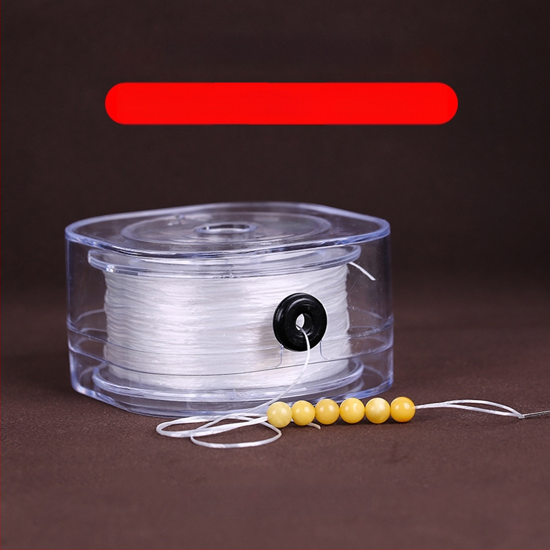 Elastīga pērlīšu aukla rotaslietām — granāta rokassprādzes aukla, plastmasas/sveķu materiāls, līmes apstrāde, pielāgojama