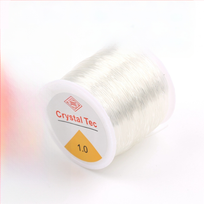 Elastīga pērlīšu aukla rotaslietām — granāta rokassprādzes aukla, plastmasas/sveķu materiāls, līmes apstrāde, pielāgojama