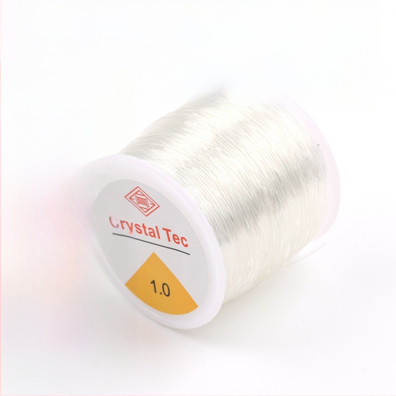 Elastīga pērlīšu aukla rotaslietām — granāta rokassprādzes aukla, plastmasas/sveķu materiāls, līmes apstrāde, pielāgojama