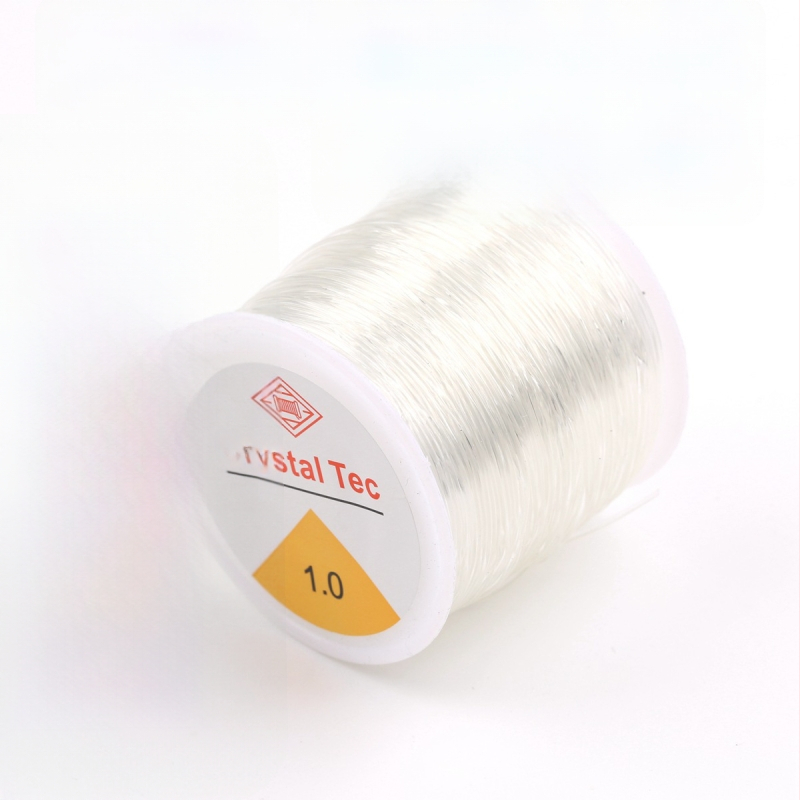 Elastīga pērlīšu aukla rotaslietām — granāta rokassprādzes aukla, plastmasas/sveķu materiāls, līmes apstrāde, pielāgojama