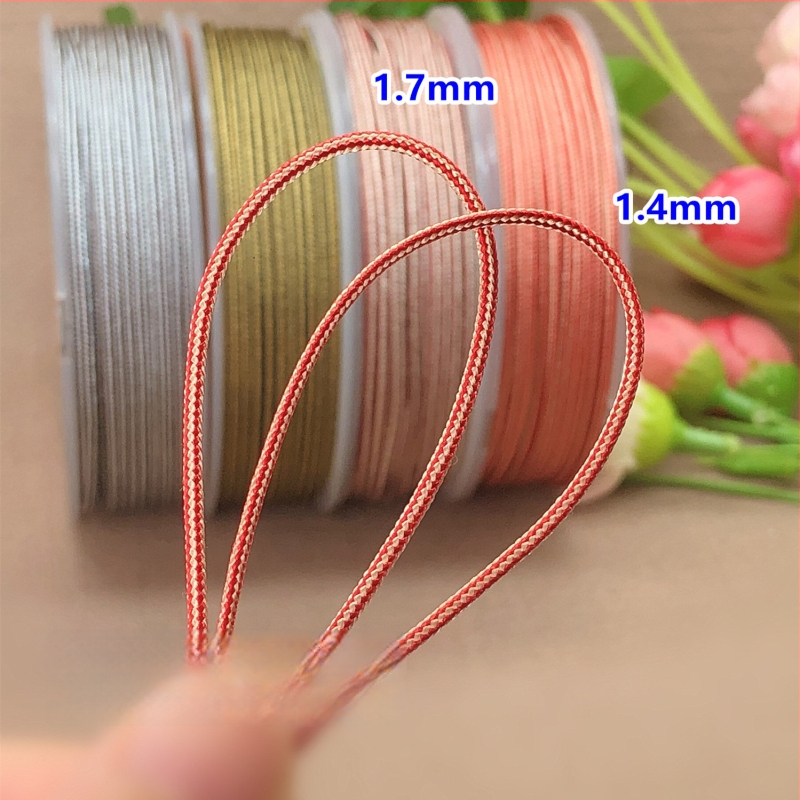 Rotaslietu pērlīšu vads jade griešanai un Bodhi pērlēm aušanai; apaļš pletēts aukla; speciālā līnija