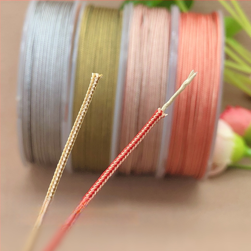 Rotaslietu pērlīšu vads jade griešanai un Bodhi pērlēm aušanai; apaļš pletēts aukla; speciālā līnija