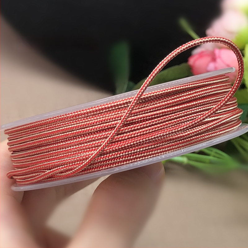 Rotaslietu pērlīšu vads jade griešanai un Bodhi pērlēm aušanai; apaļš pletēts aukla; speciālā līnija